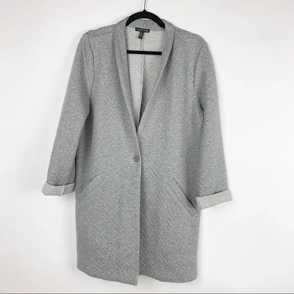 EILEEN FISHER Quilted Jersey Stand Collar Jacket - Picture 2 of 7